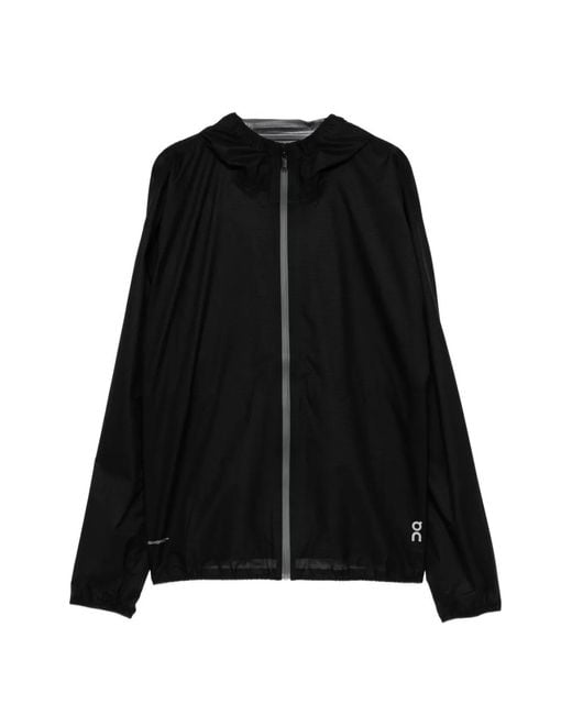 On Shoes Black Lightweight Waterproof Jacket