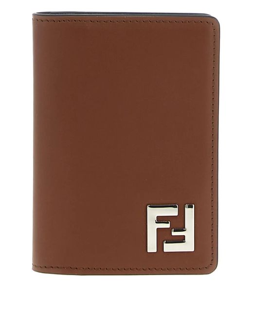 Portefeuille En Cuir À Logo Strassé Fendi pour homme en coloris Brown