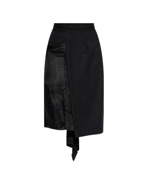 Vetements Black Asymmetric Drape-Panel Skirt