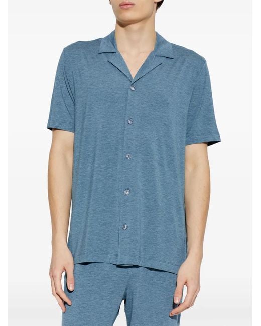 Hanro Blue Buttoned Shirt for men