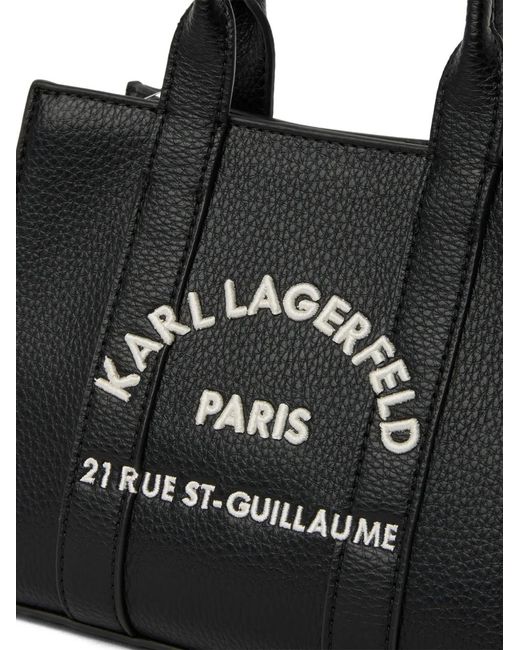 Karl Lagerfeld Black Mini Rue St-Guillaume Tote Bag