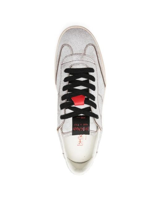 Ishikawa White No Star 3007 Leather Sneakers for men