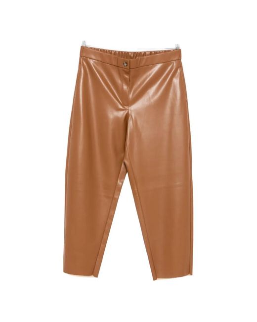 Marina Rinaldi White Pagina Elasticated-Waistband Cropped Trousers