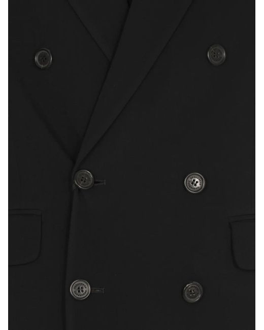 DSquared² Black Double-Breasted Peak-Lapel Suit for men