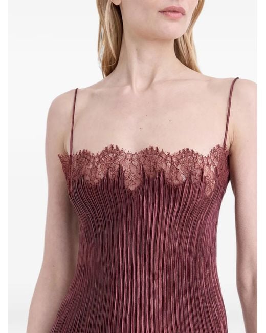 FFORME Red Kleid Mit Spitze