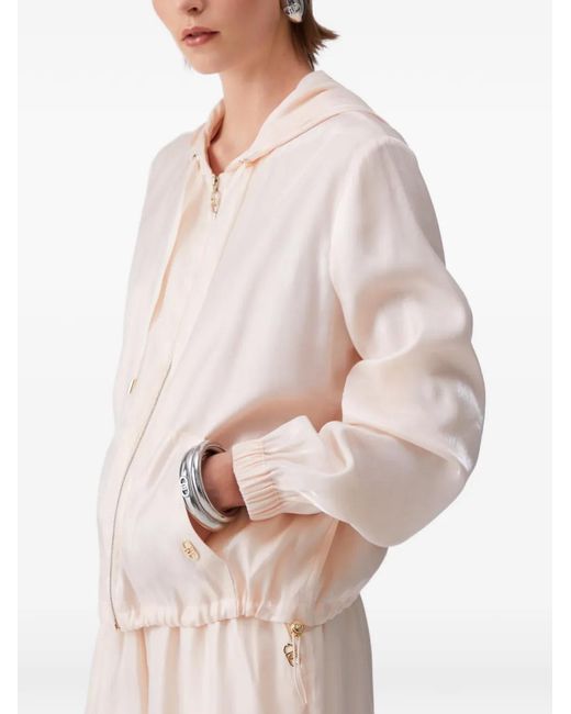 Liu Jo White Hooded Jacket