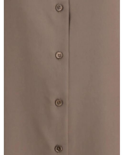 Rohe Brown Button-Front Silk Shirt