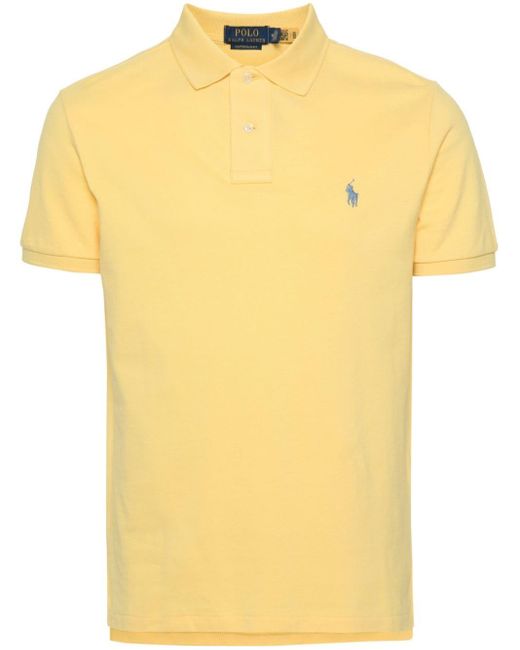 Polo à logo Polo Pony brodé Polo Ralph Lauren pour homme en coloris Yellow