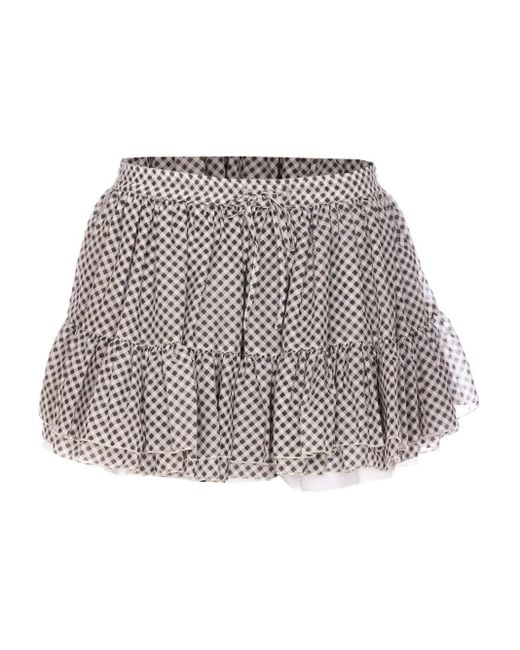 Aniye By White Checked Skirt