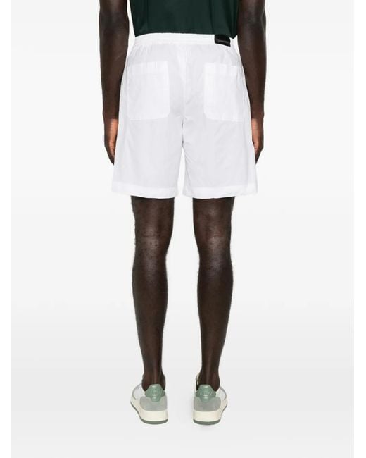 Michael Coal White Drawstring-Fastening Shorts for men