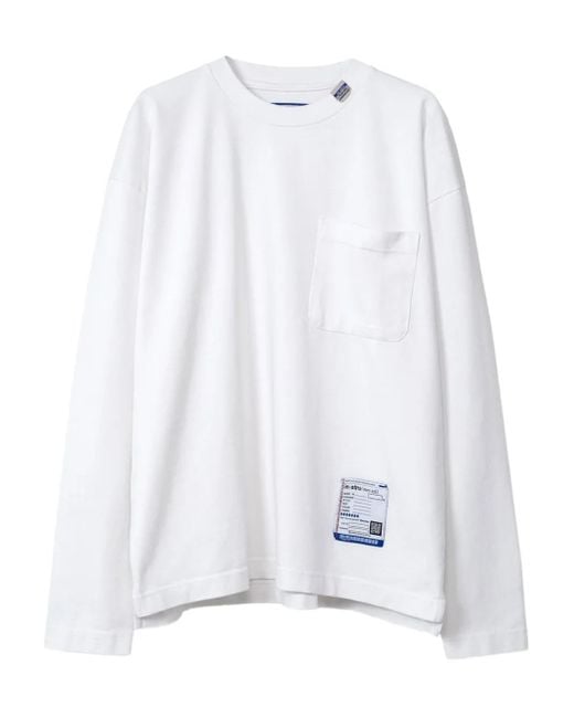 in・stru(men-tal) White Chest-Pocket Long-Sleeve T-Shirt for men