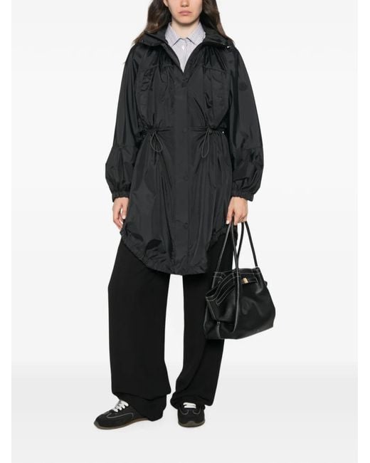 Moncler Black Hooded Drawstring Jacket