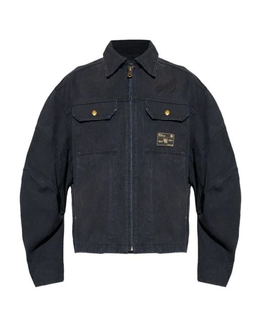 Willy Chavarria Blue Zip-Fastening Jacket for men