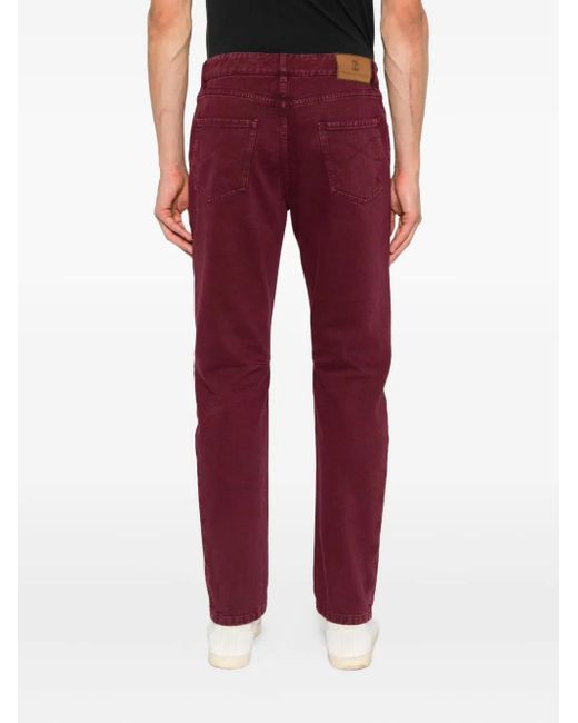 Jean En Coton Brunello Cucinelli pour homme en coloris Red