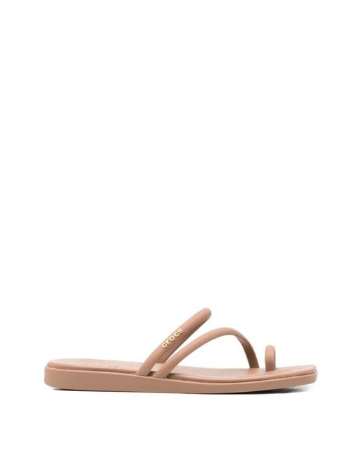 CROCSTM Natural Miami Strap Flat Sandals