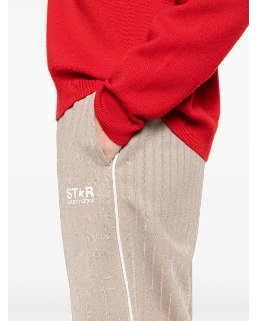 Golden Goose Deluxe Brand Natural Logo Print Sweatpants