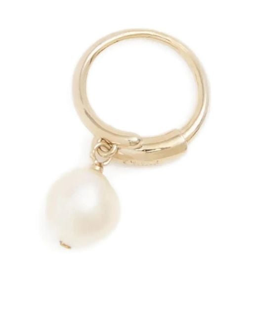 Anillo con charm de perla Chloé de color White