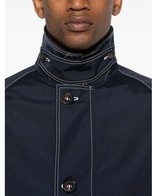 メンズ Thom Browne コントラストステッチ ジャケット Blue
