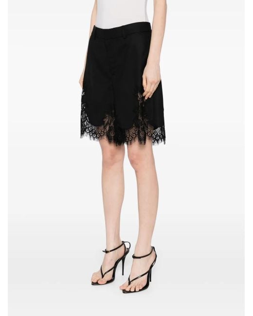 Monse Black Lace Tailored Shorts