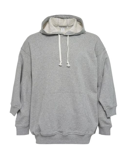 Comme des Garçons Gray Mélange-Effect Layered Hoodie for men