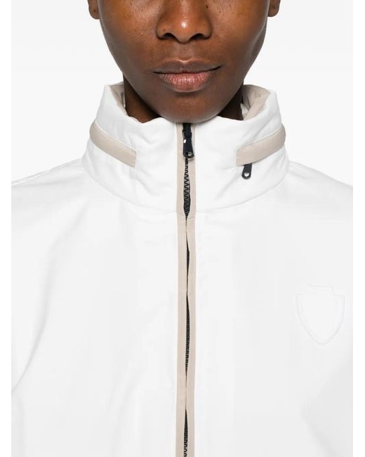 Brunello Cucinelli White Zippered Nylon Jacket