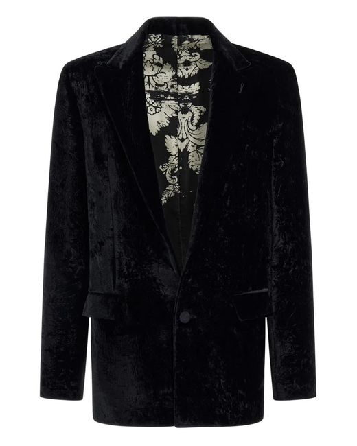 Roberto Cavalli Black Single-Breasted Blazer for men