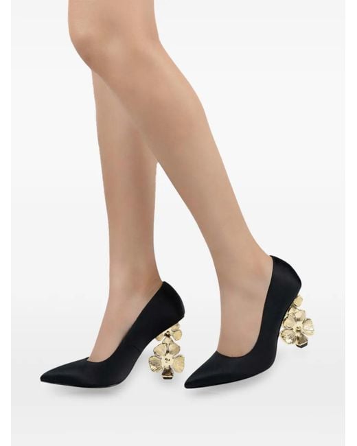 Kat Maconie Black Escarpins À Talon À Fleurs