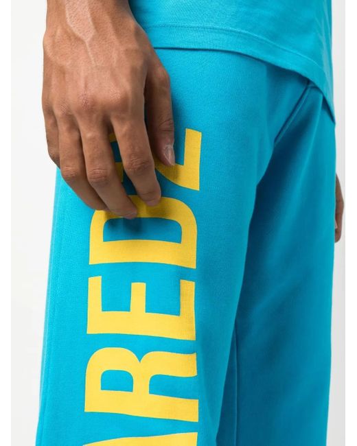 DSquared² Blue Logo-Print Track Pants for men