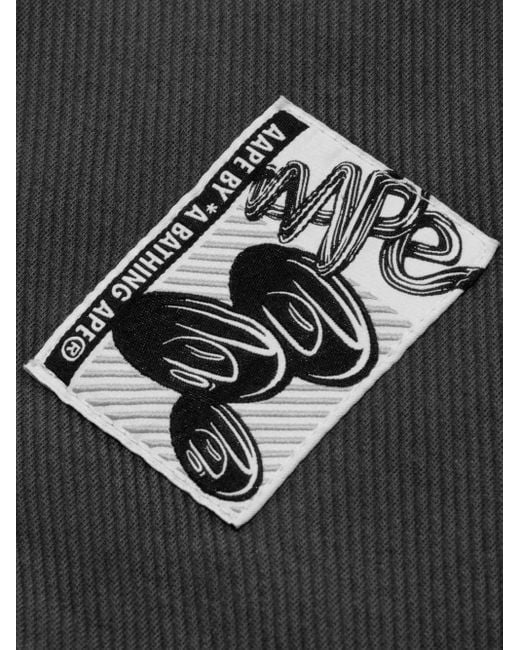 Aape By A Bathing Ape Black Logo-Patch Sweater for men