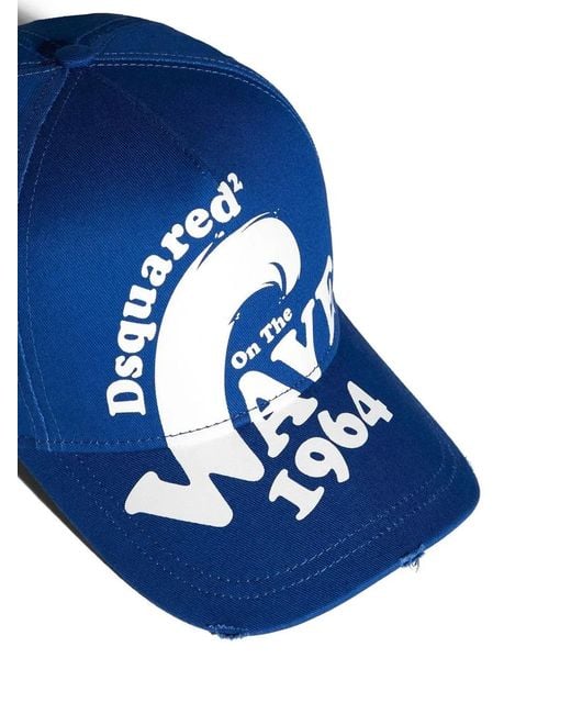 DSquared² Baseballkappe Mit Logo-Print in Blue für Herren