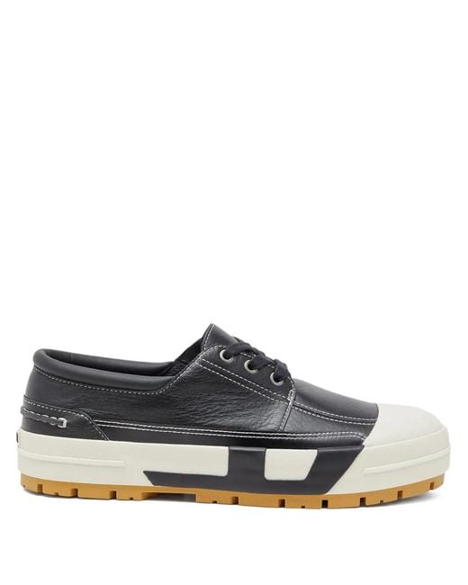 DIESEL Gray S-D-Verse Lace-Up Moccasin Sneakers for men