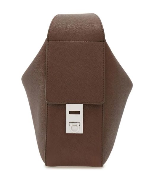 Ferragamo Umhängetasche Aus Leder in Brown für Herren