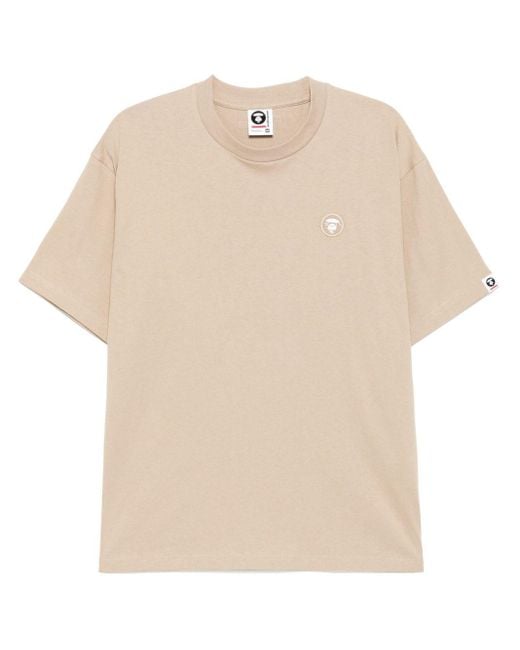 Aape By A Bathing Ape Natural Logo-Patch T-Shirt for men