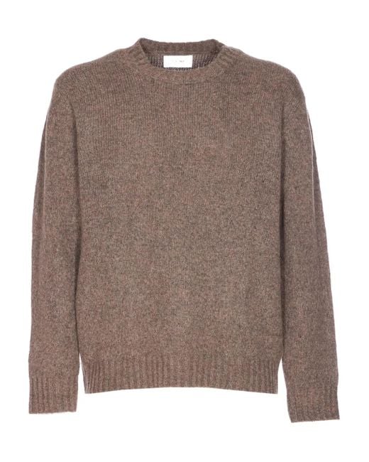 NN07 Brown Lee Crew-Neck Sweater for men