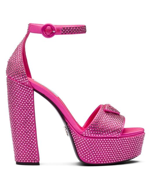 prada satin platform