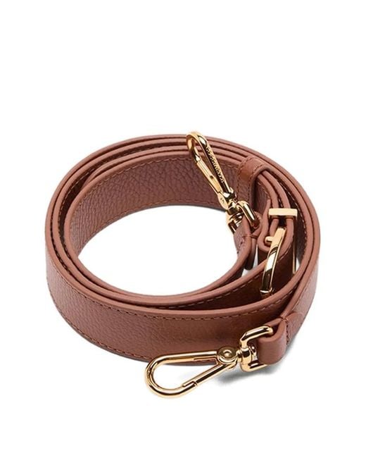Coccinelle Brown Beth Adjustable Grained Leather Shoulder Strap