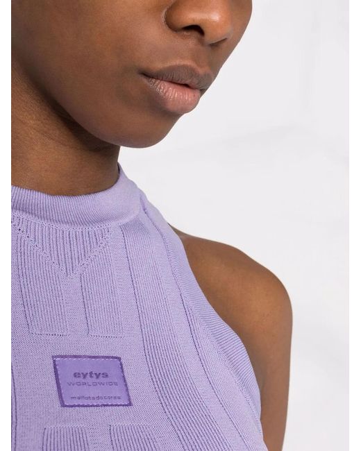 Eytys Purple Rancid Ribbed-Knit Tank Top