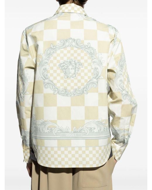 Versace White Medusa Contrasto Blouson Jacket for men