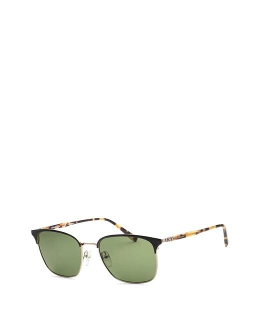 Ferragamo Eyewear Green Rectangle-Frame Gancini Sunglasses for men