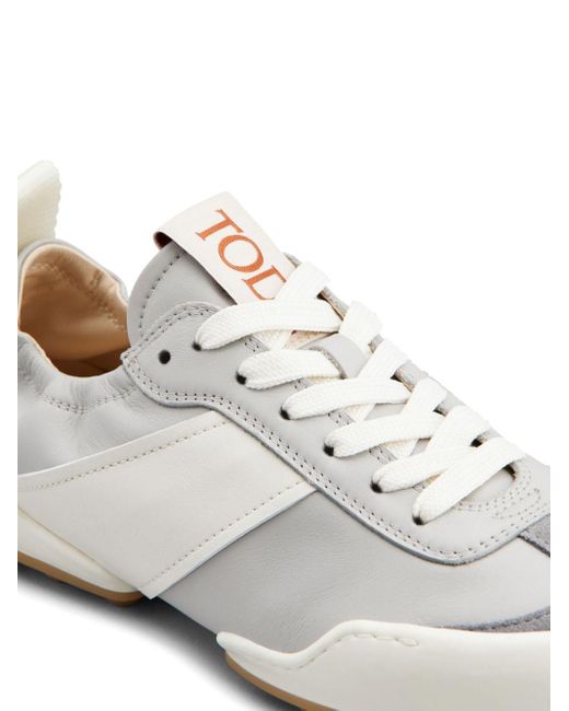 Tod's White Gommito Panelled Sneakers