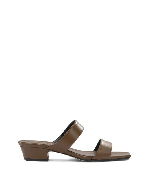 Aeyde White Kemi Square-Toe Sandals