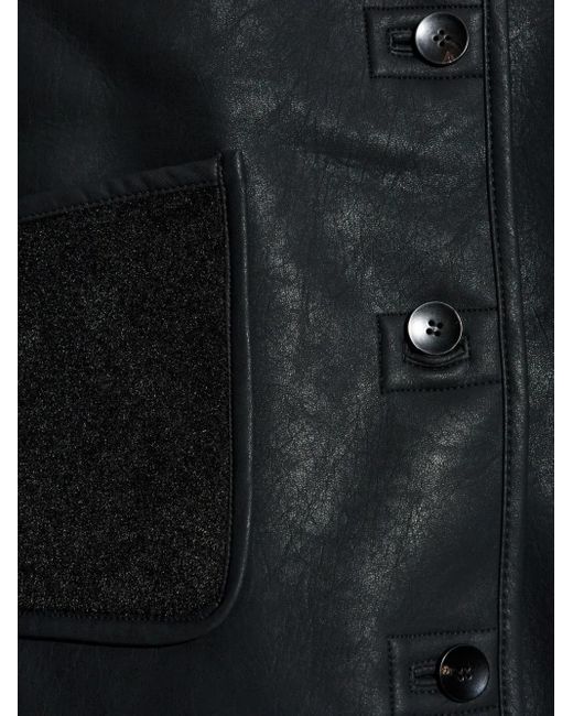 Paul Smith Blue Veste Boutonnée En Cuir Artificiel