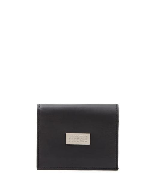 MM6 by Maison Martin Margiela Black Lederbörse Mit Zahlenmotiv