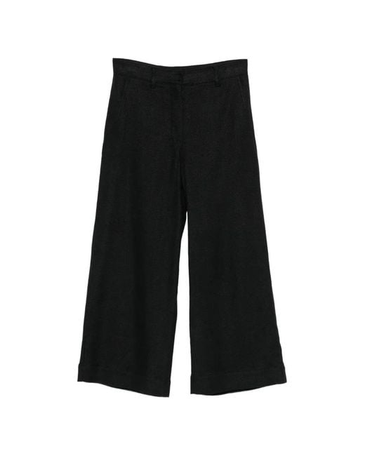 Max Mara Black Wide-Leg Trousers