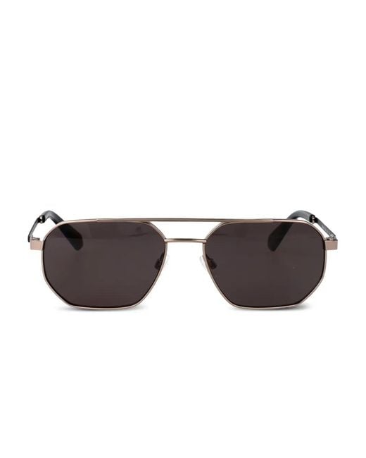 Calvin Klein Brown Rectangular-Frame Sunglasses for men