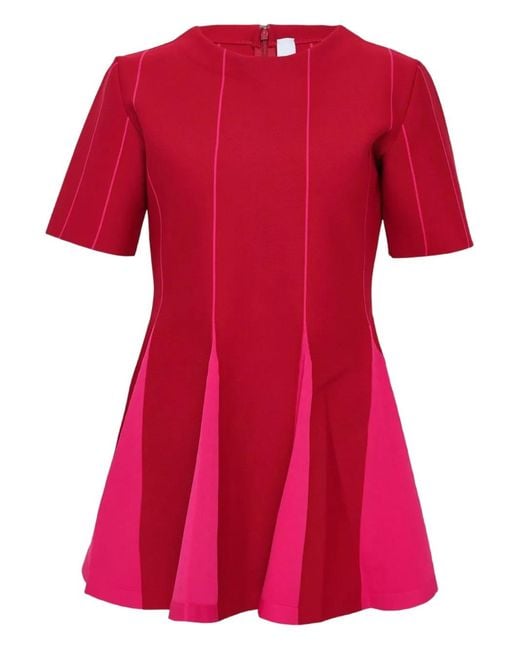 CFCL Red Conic Short-Sleeve Blouse