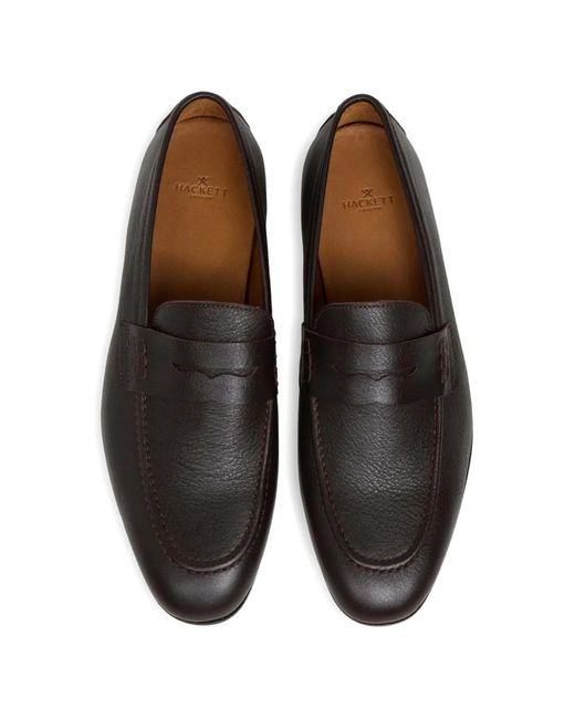 Hackett White Regal Saddle Leather Loafers for men