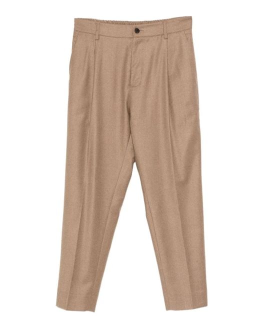 Low Brand Natural Pleated Trousers for men