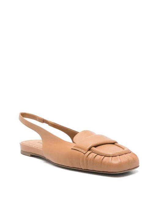 Halmanera Brown Slingback Flat Pumps
