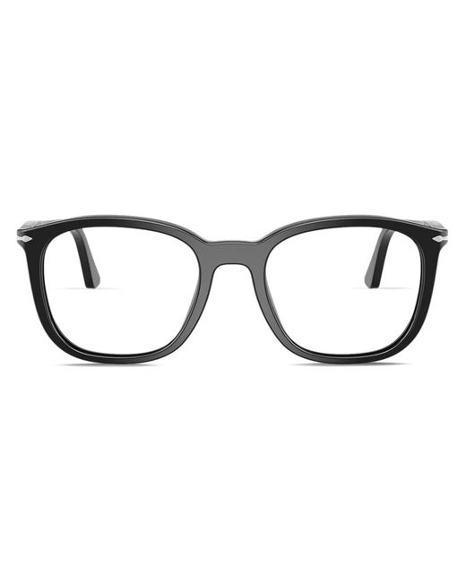 Persol Brown Brille Mit Eckigem Gestell